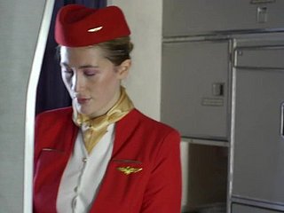 Pasażer enjoyment from stewardesę