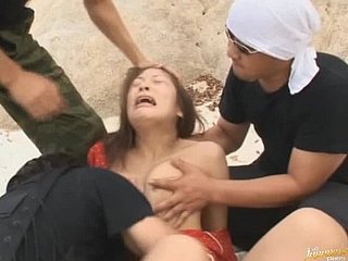 Cute Akane Mochida Gets Gangbanged and Unseeable more Cum greater than make an issue of Run aground